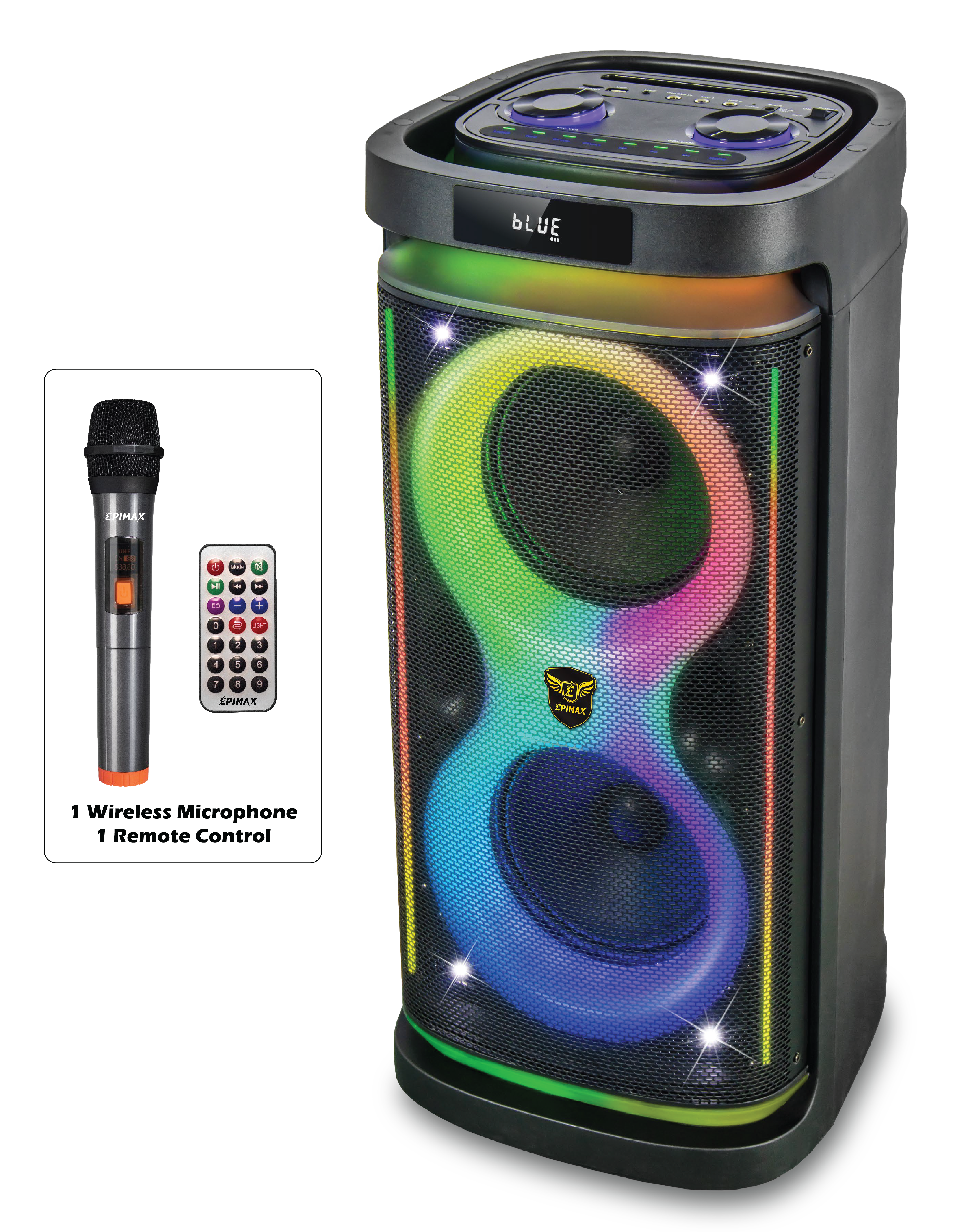 اسپیکر بلوتوثی اپیمکس مدل EPIMAX-777 با میکروفون و ریموت کنترل