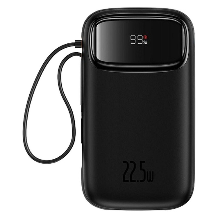 پاوربانک 22.5 وات بیسوس مدل 22.5W QPow2 Dual Cable ظرفیت 10000 میلی آمپر ساعت