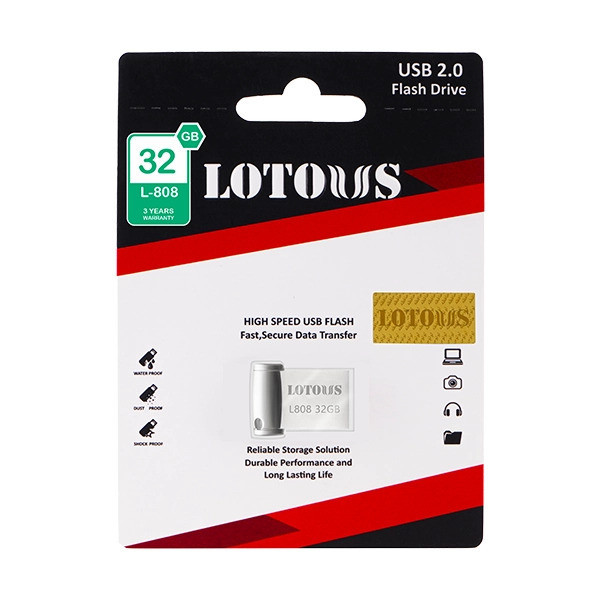 فلش مموری USB2.0 لوتوس مدل L-808 ظرفیت 32 گیگابایت