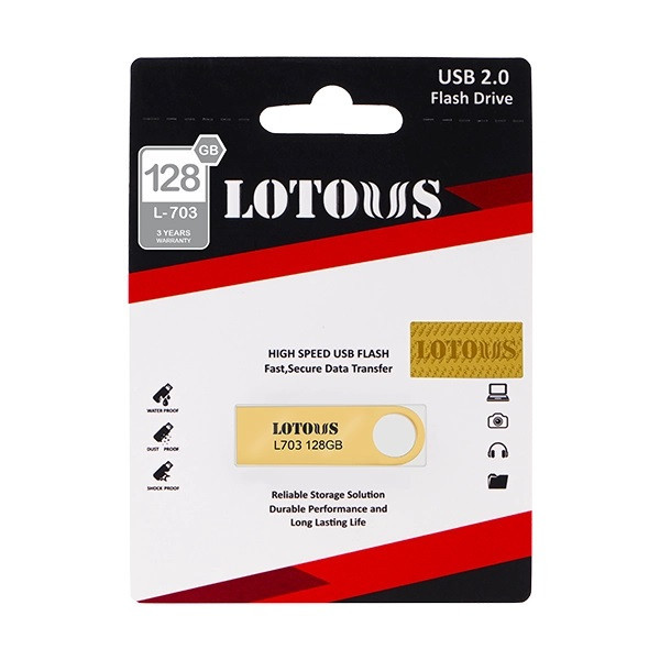 فلش مموری لوتوس مدل L703 ظرفیت 128 گیگابایت با رابط USB