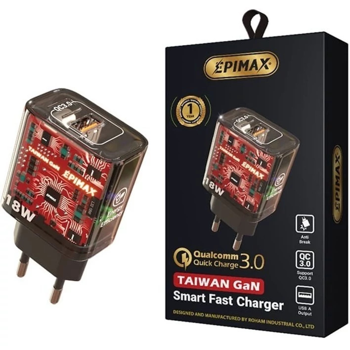اداپتور شارژر اپیمکس مدل EU-148 با فناوری GAN شارژ