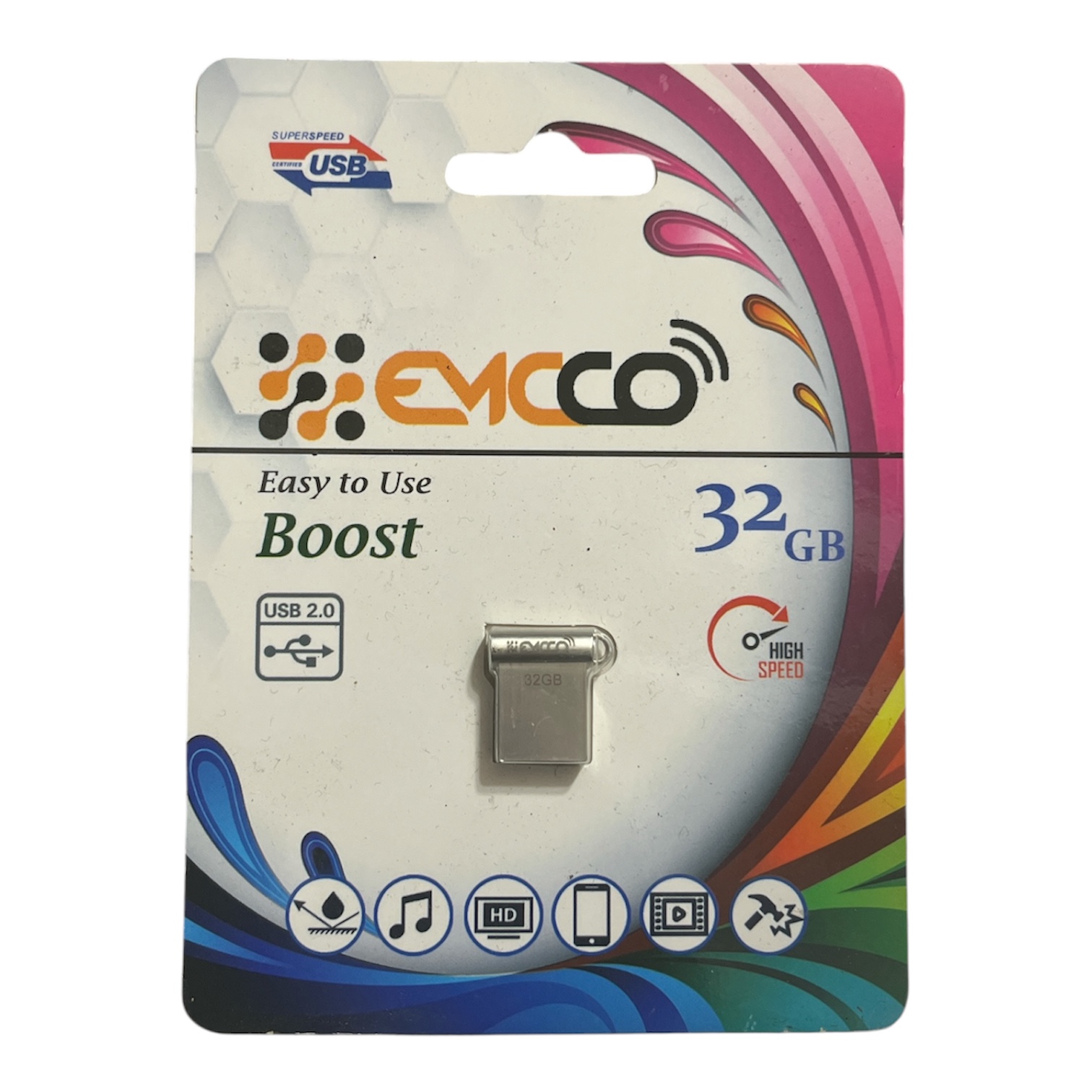 فلش مموری USB2.0 امکو مدل EASY TO USE BOOST ظرفیت 32 گیگابایت