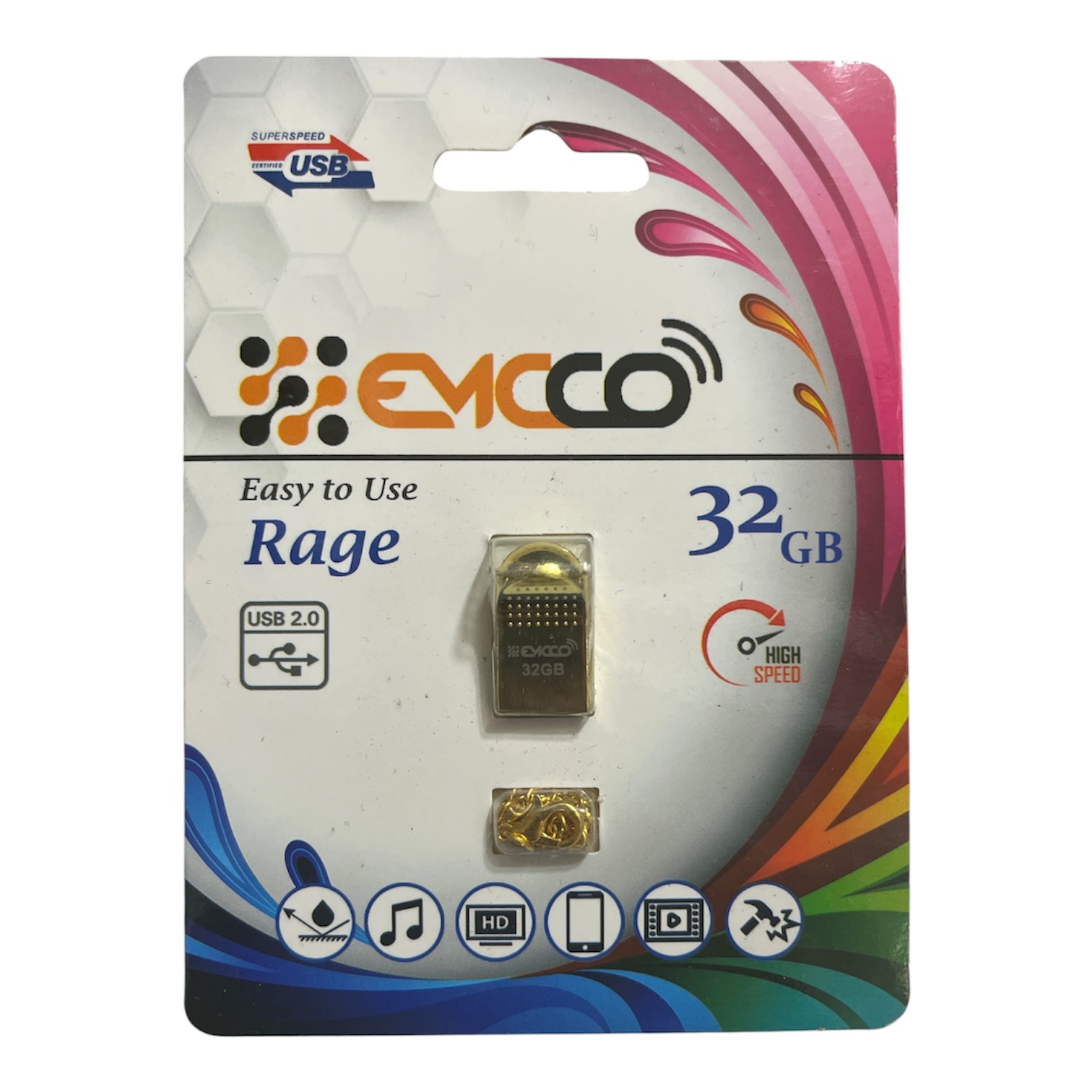 فلش مموری USB2.0 امکو مدل EASY TO USE RAGE ظرفیت 32 گیگابایت