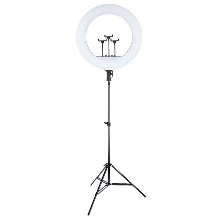 رینگ لایت RL-21 اورجینال به همراه سه پایه 3 متری و ریموت کنترل و 3 نگهدارنده موبایل