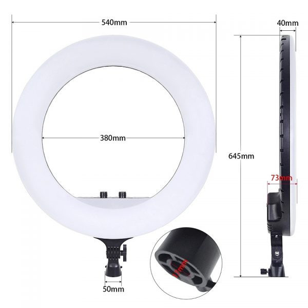 رینگ لایت RL-21 اورجینال به همراه سه پایه 3 متری و ریموت کنترل و 3 نگهدارنده موبایل