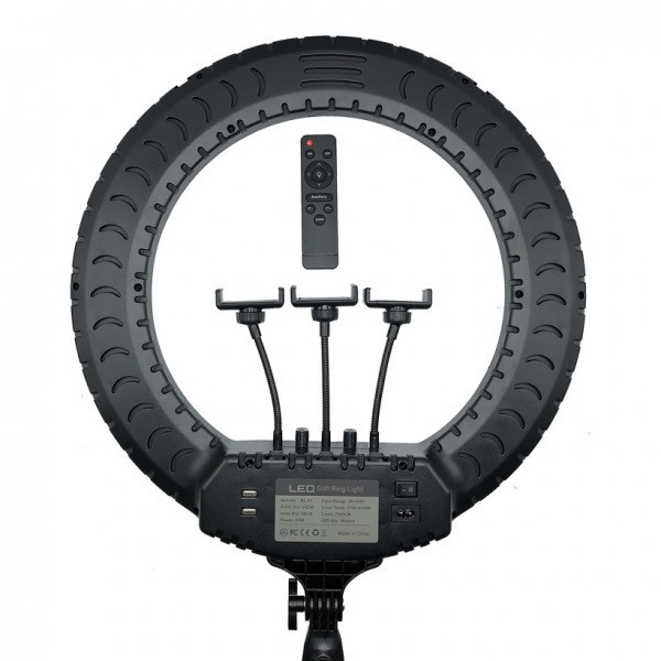 رینگ لایت RL-21 اورجینال به همراه سه پایه 3 متری و ریموت کنترل و 3 نگهدارنده موبایل