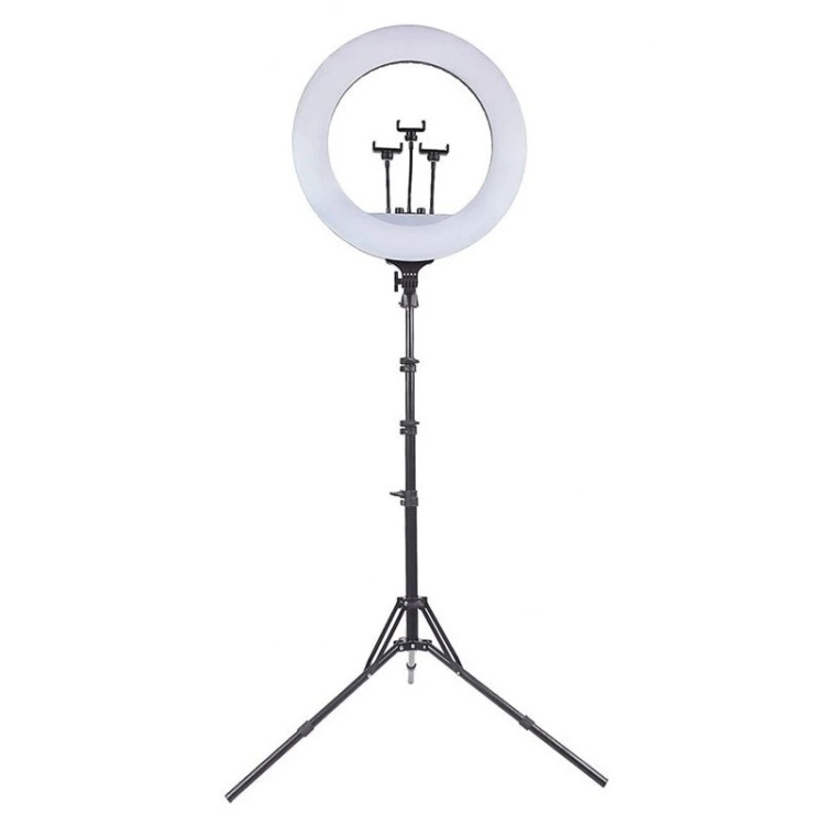 رینگ لایت RL-18 اورجینال به همراه سه پایه 3 متری و ریموت کنترل و 3 نگهدارنده موبایل