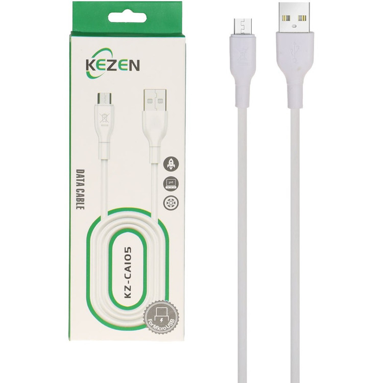 کابل شارژ فست اندروید KEZEN مدل KZ-CA105 - سفید - kZN