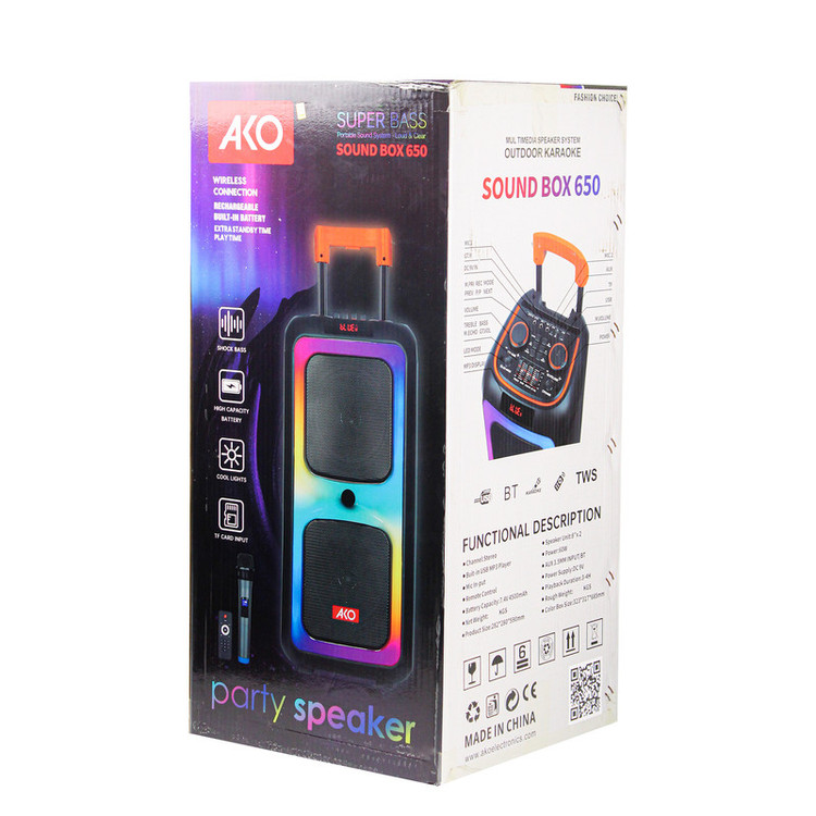 اسپیکر بلوتوثی قابل حمل آکو مدل Sound box 650