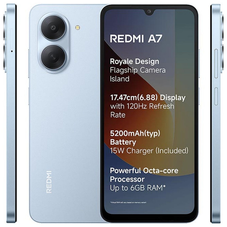 گوشی موبایل شیائومی مدل Redmi A7 دو سیم کارت ظرفیت 64 گیگابایت و رم 3 گیگابایت - گلوبال