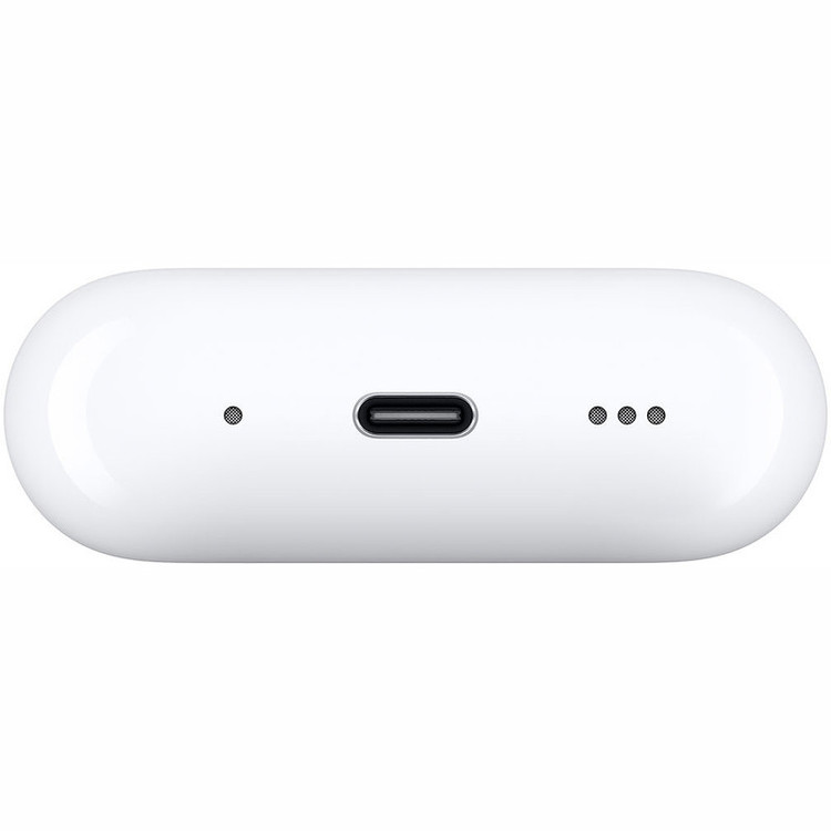 هدفون بلوتوثی اپل مدل AirPods Pro 2nd Generation با نویز کنسلینگ فعال (ANC)، نویز کنسلینگ میکروفون (ENC)، درگاه شارژ USB Type-C، با قابلیت شارژ بیسیم، دارای میکروفون دوگانه از نوع Beamforming، مقاومت در برابر رطوبت و عرق (های کپی)
