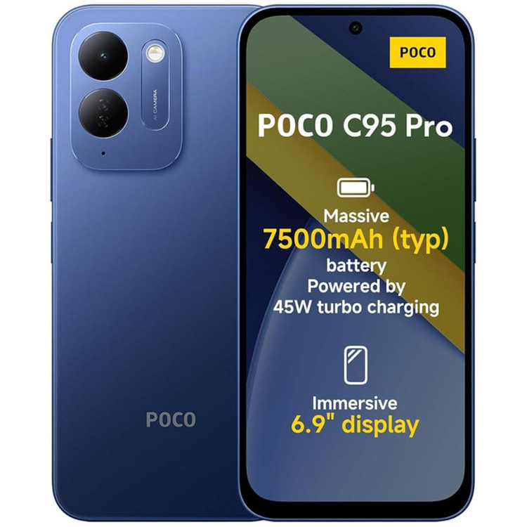 گوشی موبایل شیائومی مدل Poco C95 Pro دو سیم کارت ظرفیت 256 گیگابایت و رم 8 گیگابایت - گلوبال